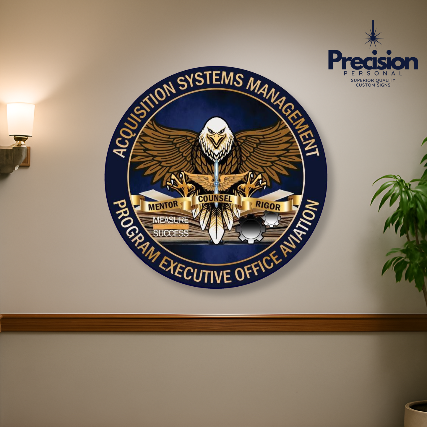 Custom Logo Wood Sign – Full Color, Exact Logo Match