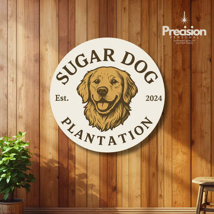 Custom Logo Wood Sign – Full Color, Exact Logo Match